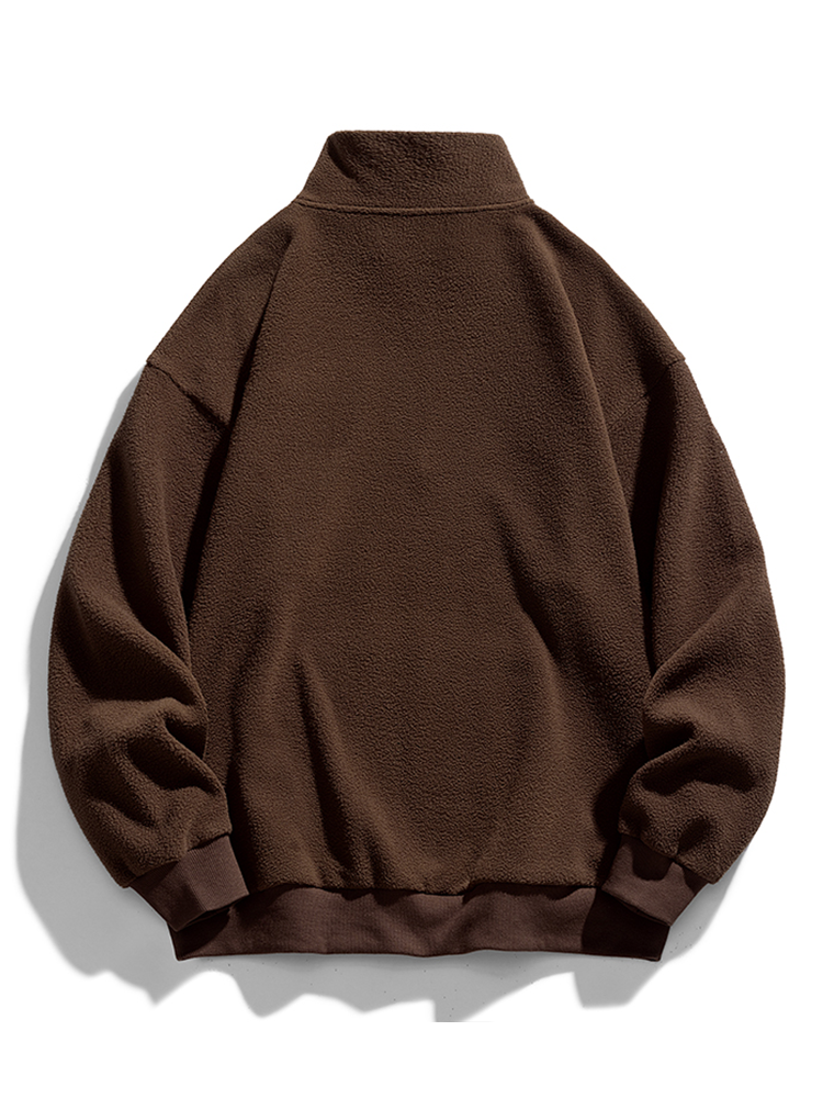 Relax Teddy Half Zip Sweatshirt